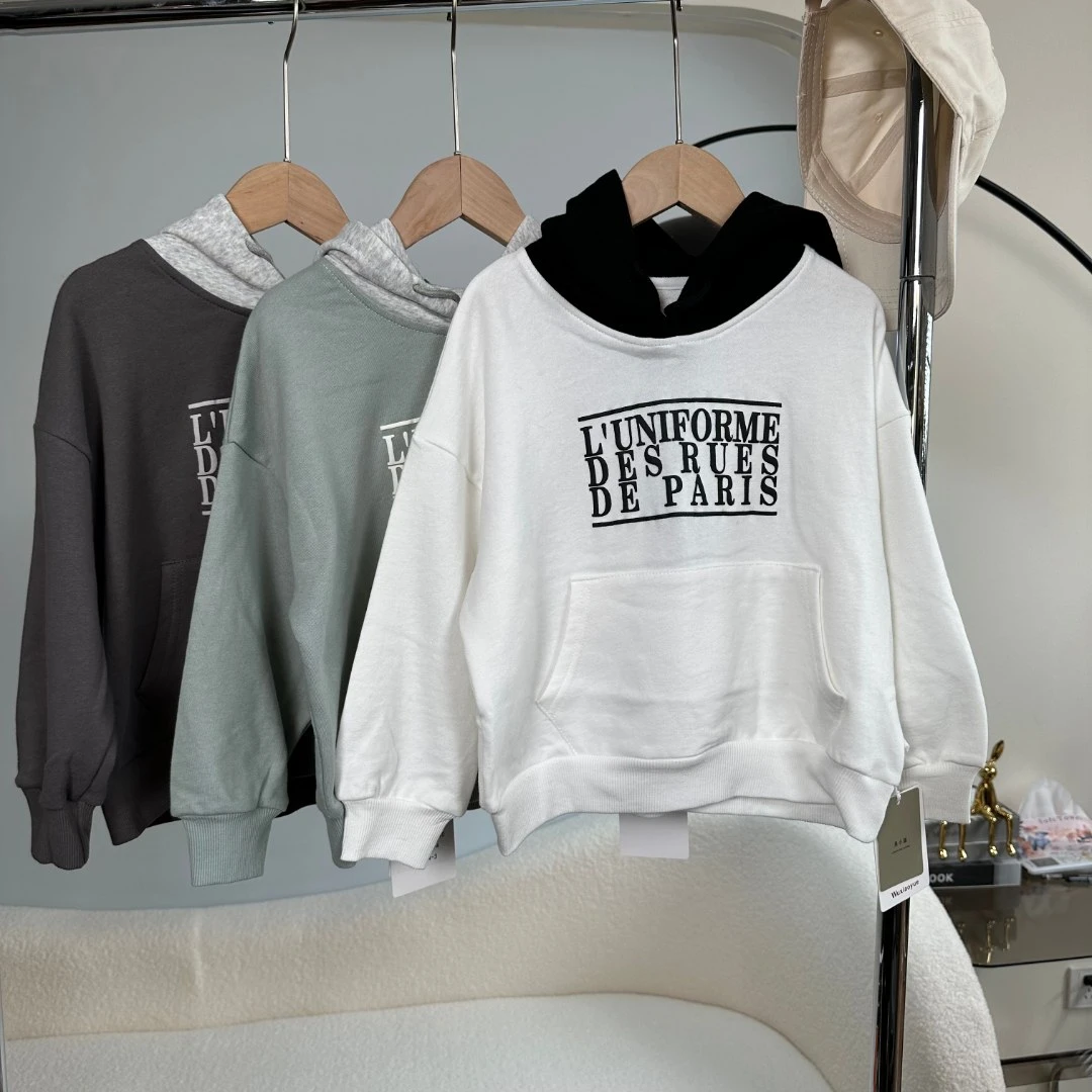吴小越zb1374(新品)时尚儿童新款卫衣休闲百搭圆领卫衣春秋宽松