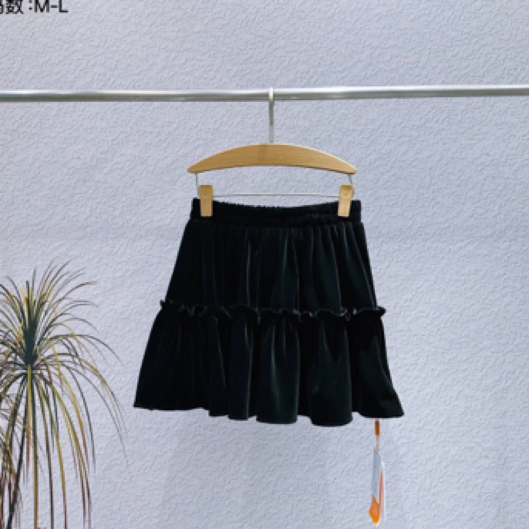 韩诗诗高端定制丝绒半身裙5537