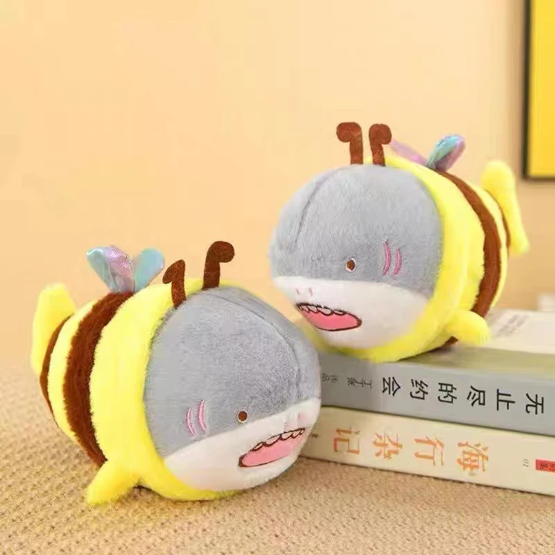 毛绒玩具公仔鲨＆bee玩偶鲨鱼玩具摆件礼物娃娃超软抱枕治愈系玩偶