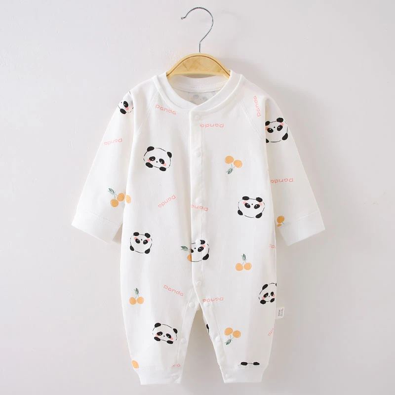 新生儿宝宝纯棉连体衣空调服婴幼儿四季款内衣爬服长袖无骨睡衣