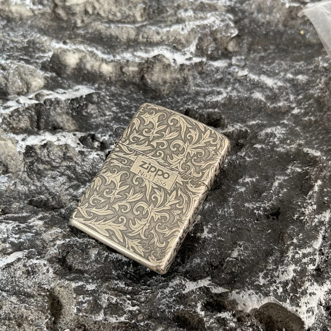 zippo打火机 DB 162古银熏黑中标唐草花 DY9910FD