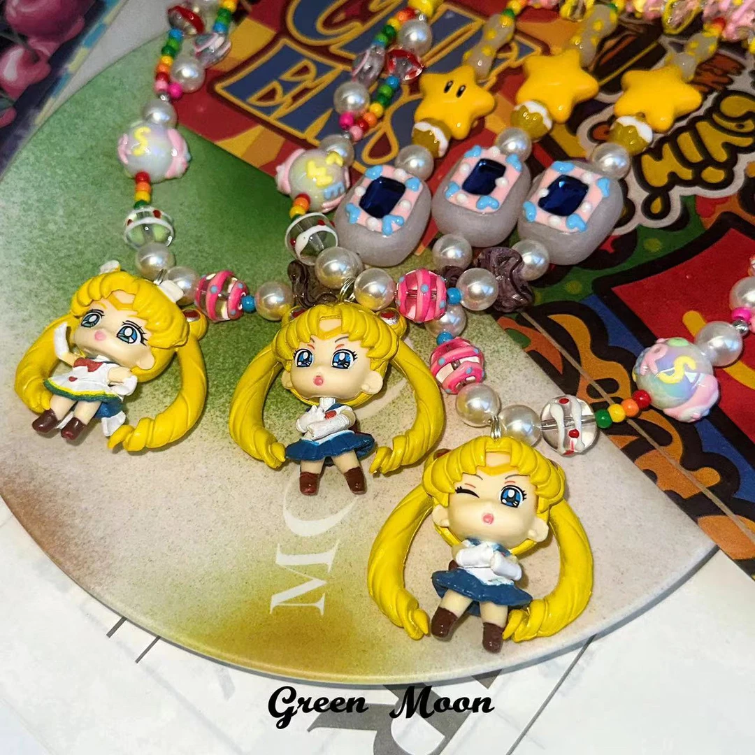 非金属仿珍珠项链 【闪亮登场】甜酷辣妹可爱美少女卡通项链y2k甜美