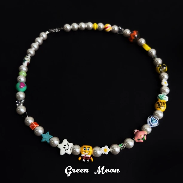 非金属仿珍珠项链 【海底气泡】可爱卡通怪趣项链甜酷辣妹原创手工