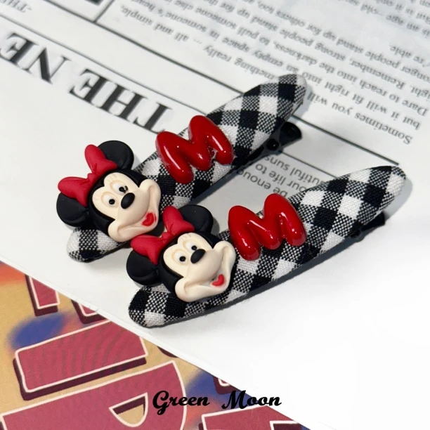 【周末乐园】甜酷辣妹可爱蝴蝶结鼠鼠韩版发夹原创y2k手工