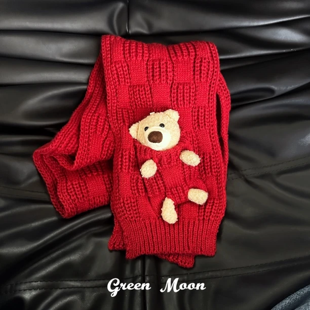 【小熊壁炉】复古氛围感编织毛绒韩版针织围巾秋冬舒适百搭