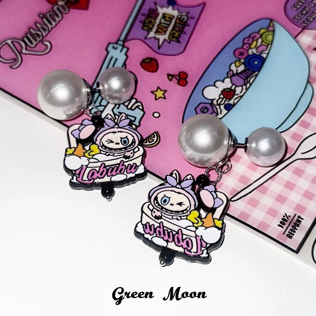 非金属仿珍珠耳饰 【迷糊游乐园】超酷卡通兔耳钉甜酷辣妹可爱Y252