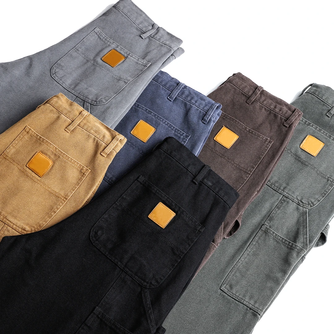 重磅B11伐木裤重磅纯棉帆布美式直筒vibe水洗做旧古着vintage长裤