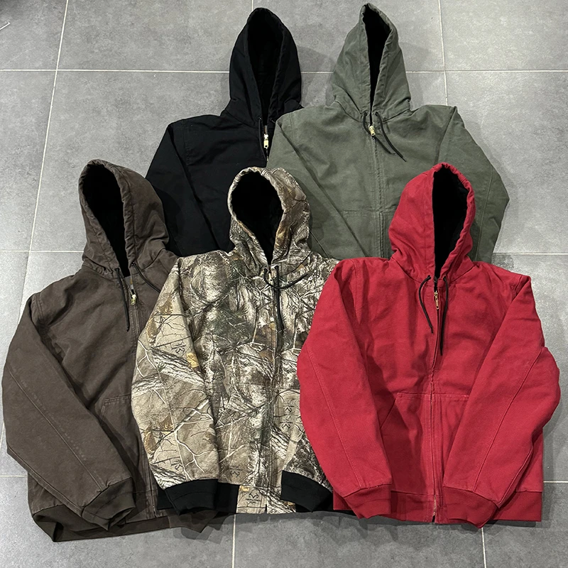 降维打击J130短宽boxy连帽水洗做旧外套夹克男