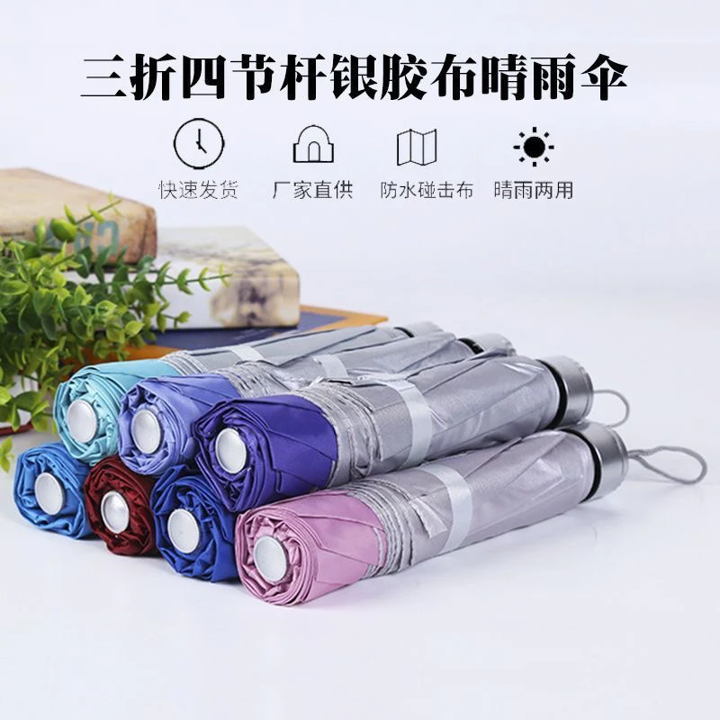 尼硕二代55CM*8骨银胶晴雨两用雨伞