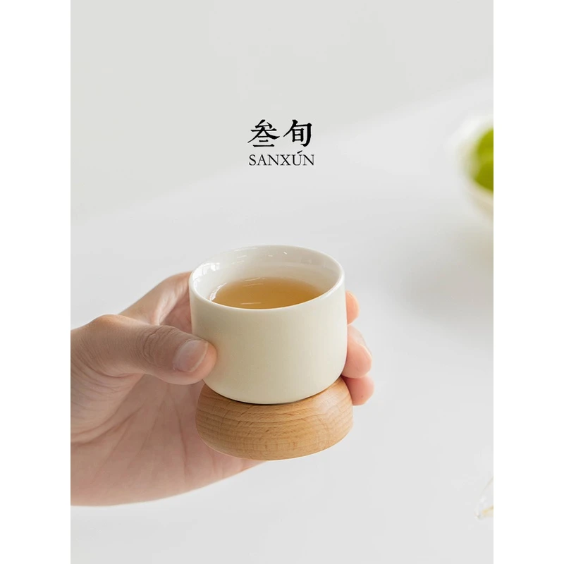 叁旬木馨茶杯主人杯陶瓷单杯家用简约个人喝茶专用品茗杯轻奢高档