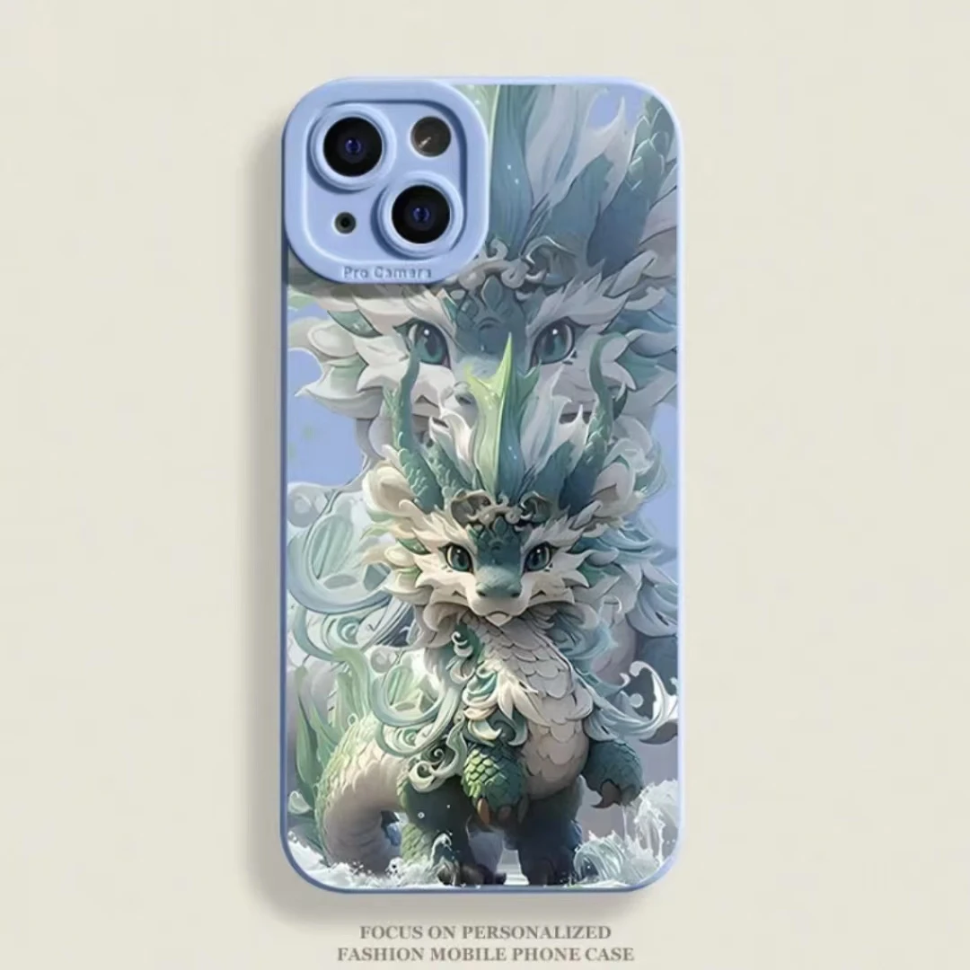 新年财龙麒麟苹果15iPhone14promax手机壳13高级感12硅胶高颜值男