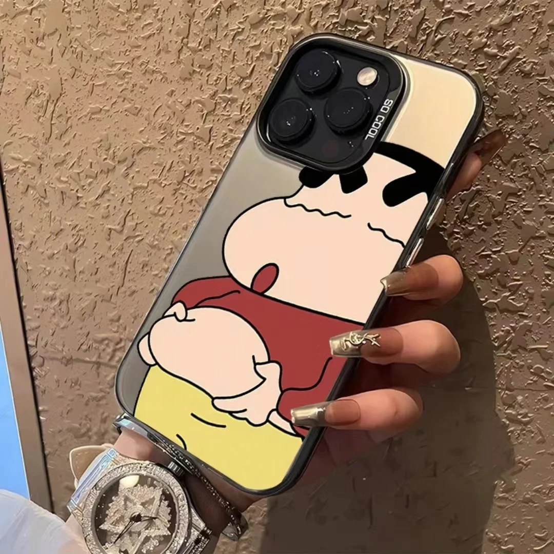 蜡笔小新苹果15手机壳iPhone14Promax颜值13网红12情侣11高级感女