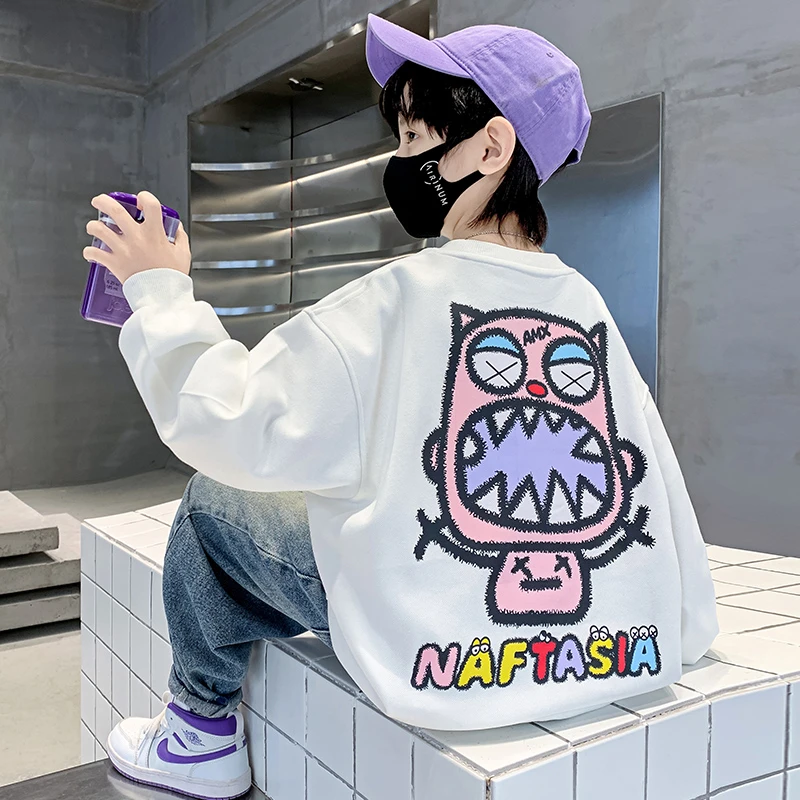 男童秋款卫衣春季新款秋季休闲长袖中大童男孩卡通炸街酷帅百搭潮