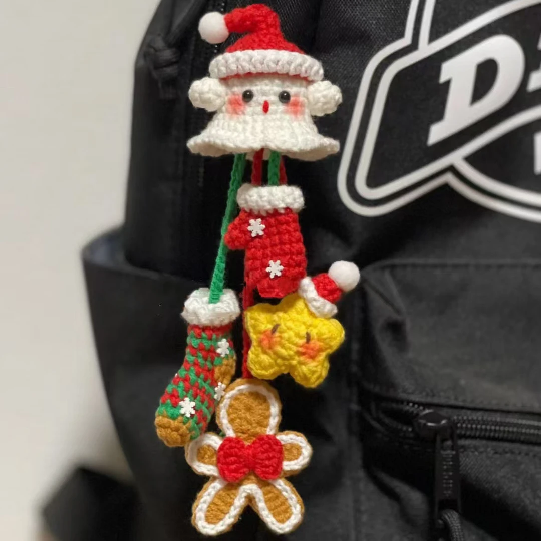 【艺凡】圣诞小幽灵姜饼人星星挂件手工编织diy材料包毛线钩针