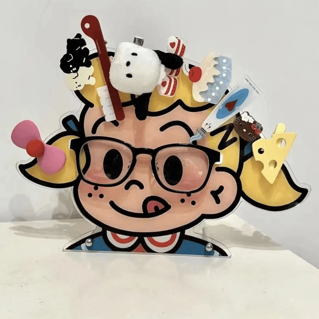 首饰展示架 【艺凡】原田治亚克力眼镜支架饰品收纳摆件可爱立牌