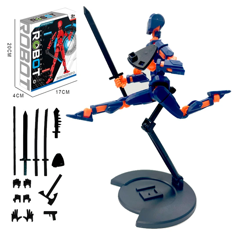 【艺凡】多关节可动人偶3D打印手板幸运13玩偶全身活动机械人解压