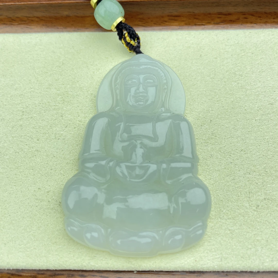 天然缅甸翡翠A 翡翠冰绿底大观音（多样性发货发其一）