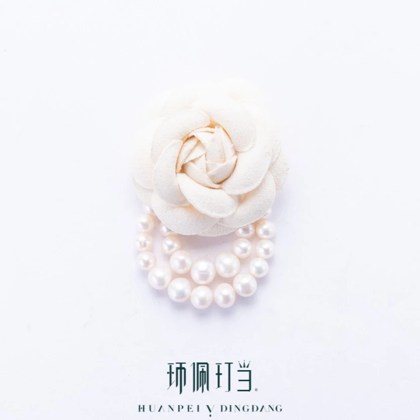 NEOGLORY【主播专享】环佩玎当茶花女天然淡水珍珠胸针法式小香风