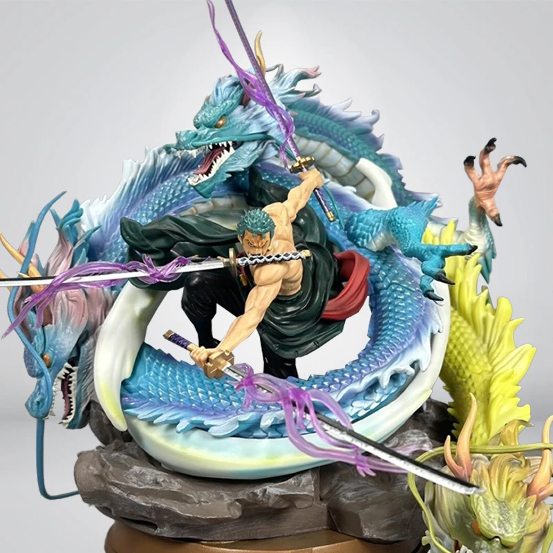 海贼王系列黑珍珠索隆三头龙和之国超大型手办模型摆件礼物
