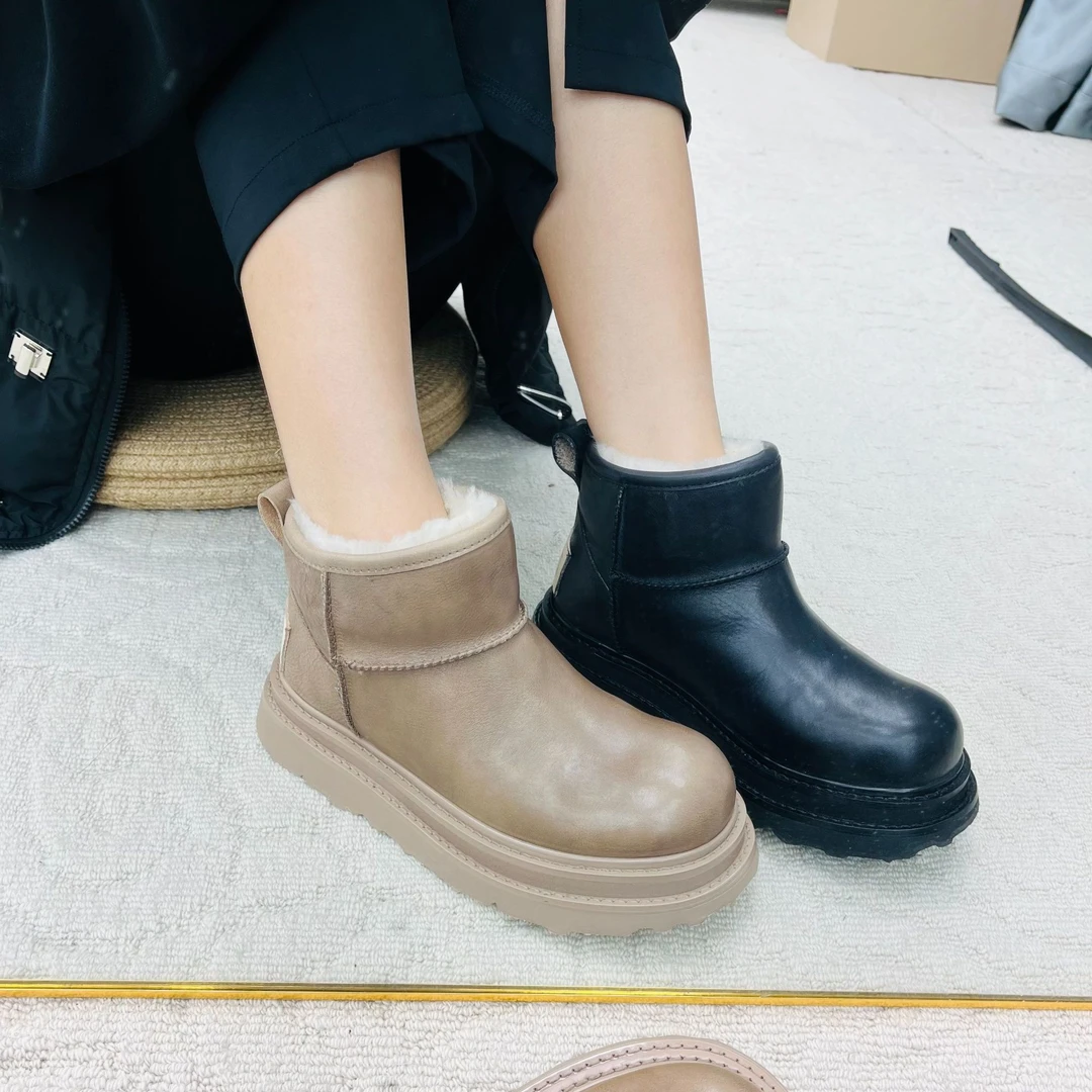 LIAJIGIRL/阿吉女·原创设计大头厚底雪地靴加厚加绒#0732
