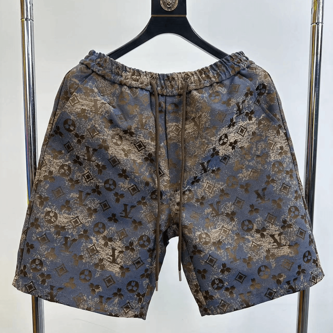 【反光图形】色织提花刺绣短裤轻奢五分裤