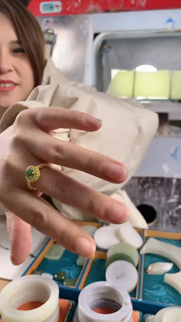 【闪购商品】和田玉（碧玉）戒指未镶嵌2