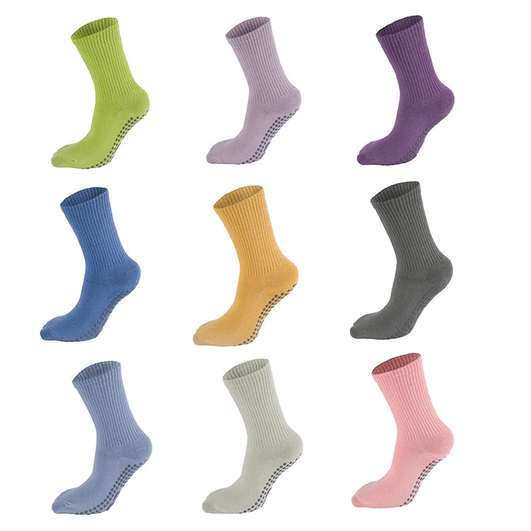 速干防滑瑜伽袜子中筒普拉提运动袜子女士透气吸汗室内健身瑜伽袜