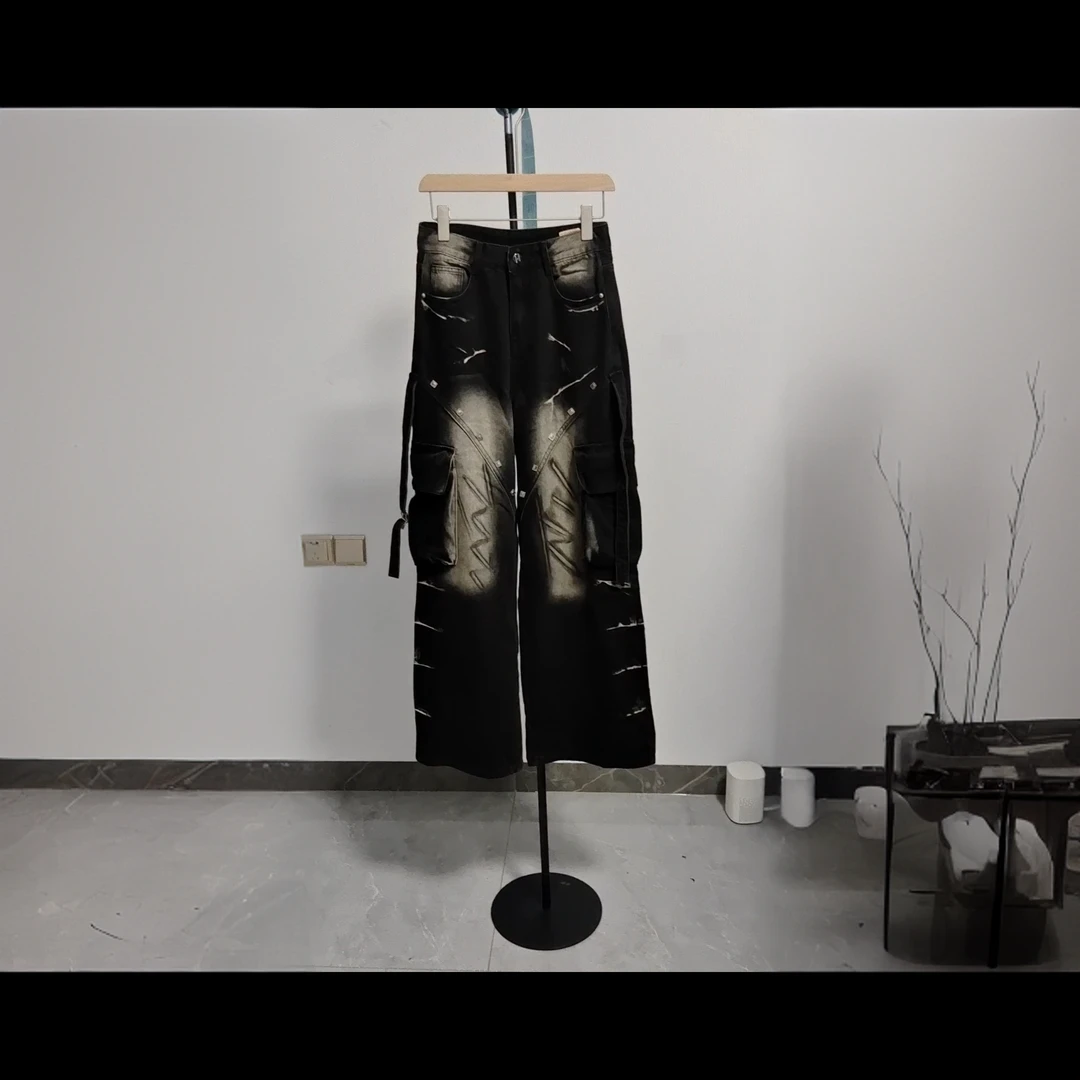 悦悦牛仔精选《水果》潮流时尚重工完美主义者勿拍黑色牛仔裤