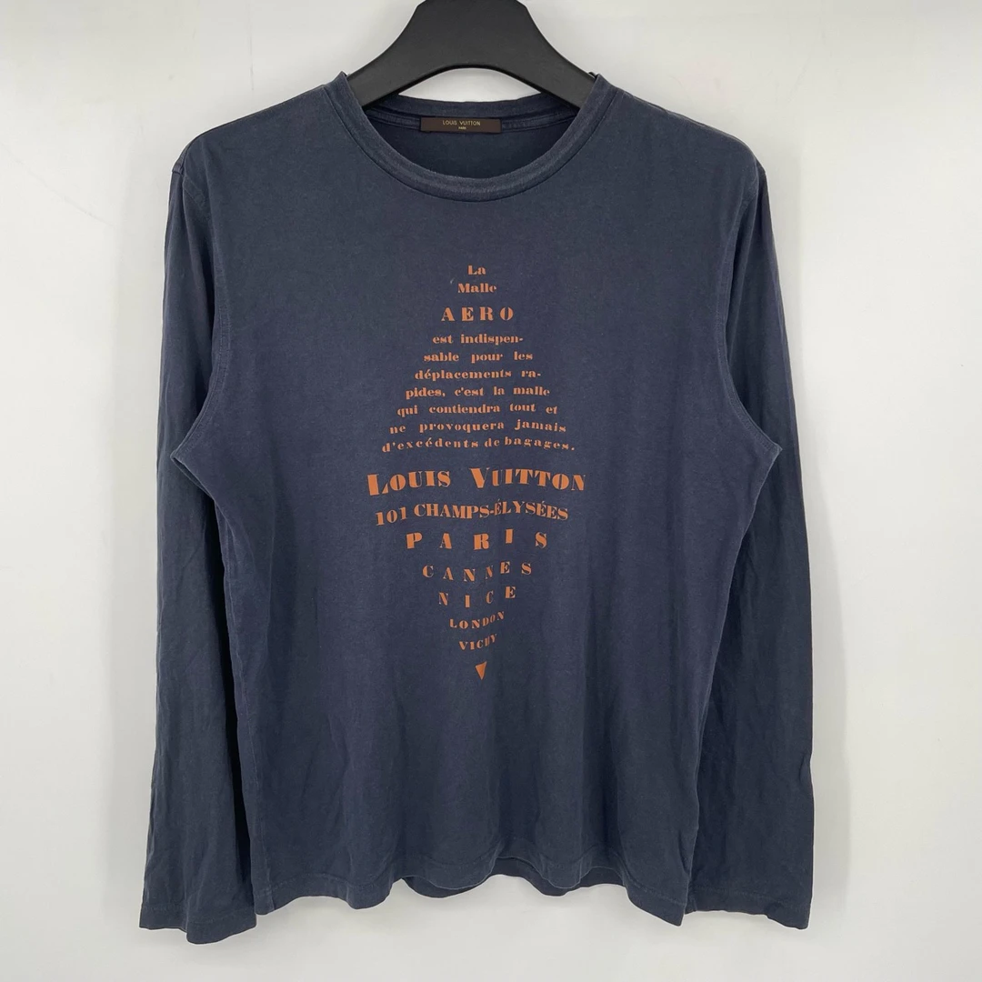 95新 LouisVuitton/路易威登 胸前锥形字母LOGO长袖 G2405080001