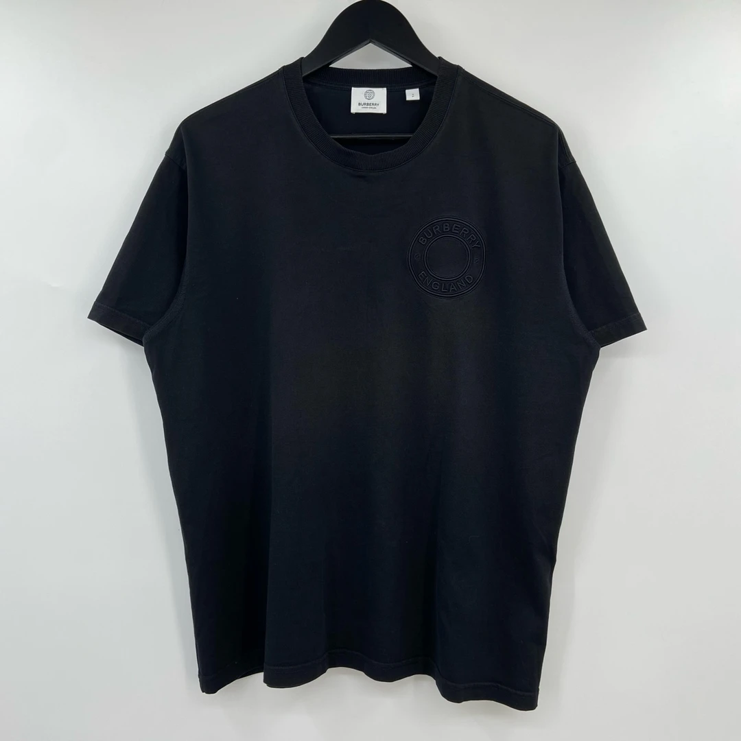 99新 BURBERRY/博柏利 胸前圆环伦敦字母刺绣短袖 S 叶子-888