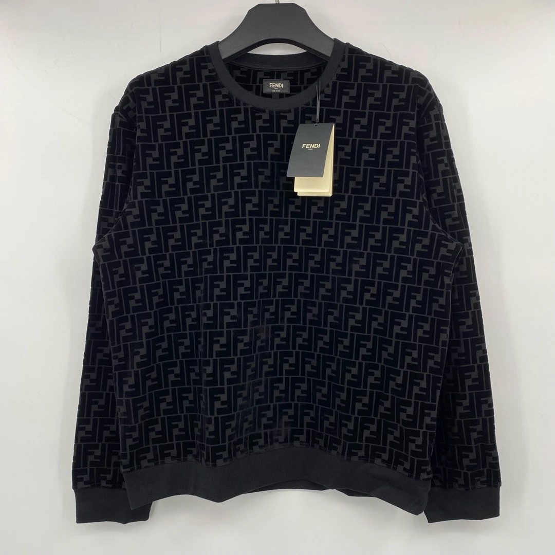 全新未使用 FENDI/芬迪 满印双F植绒卫衣BBC2312090003