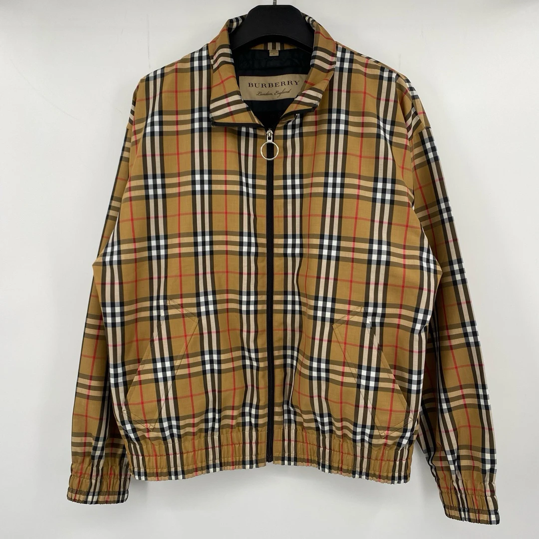 99新 BURBERRY/博柏利 圆环拉链格纹夹克A-叶子875