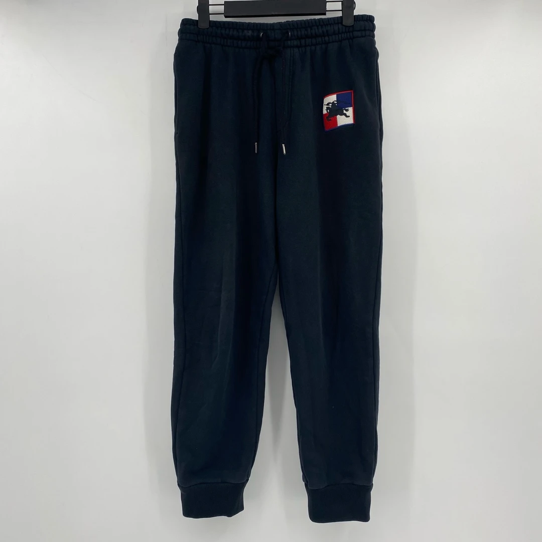 95新 BURBERRY/博柏利 裤腿四宫格战马徽标卫裤 S