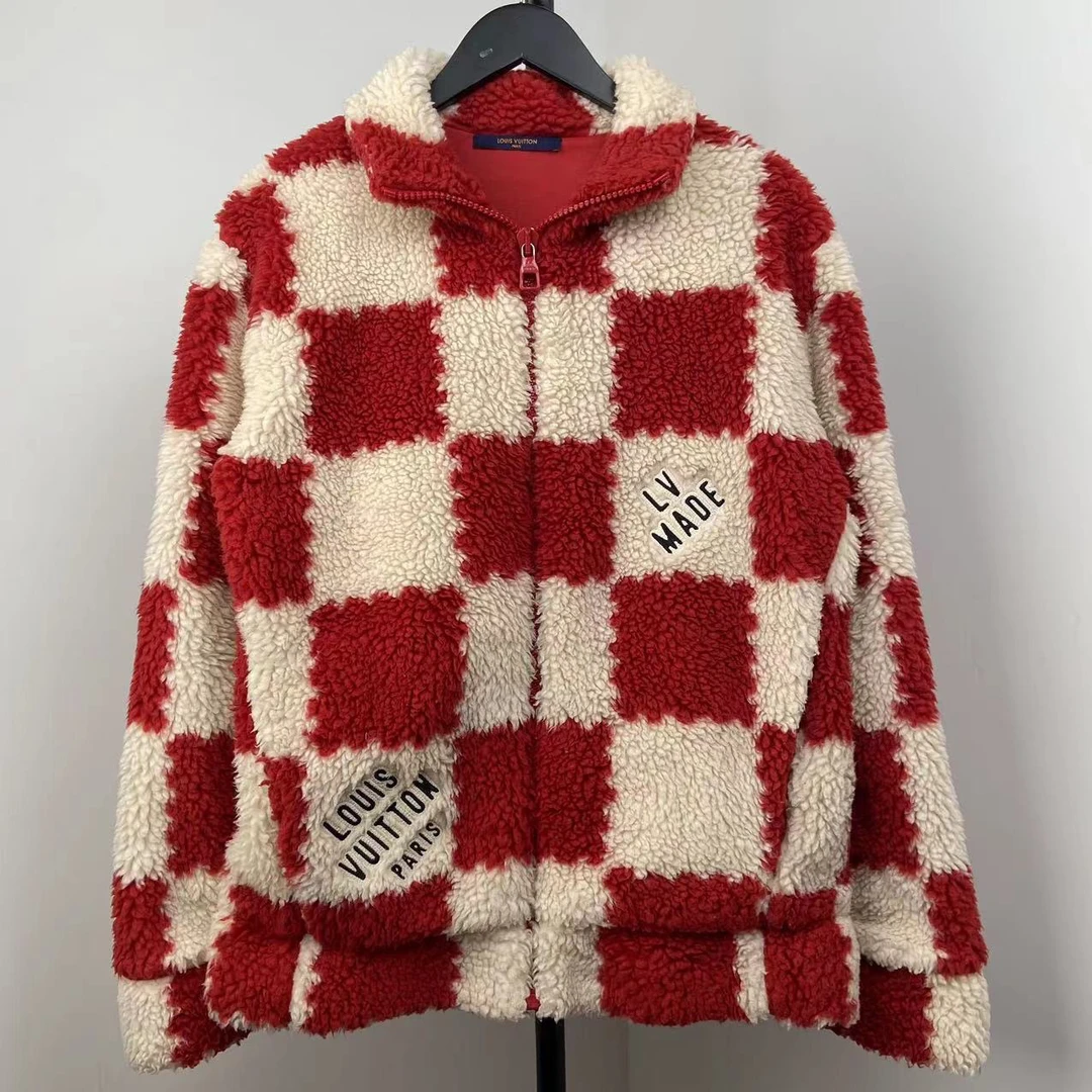 全新未使用 LouisVuitton/路易威登 红白棋盘格泰迪
