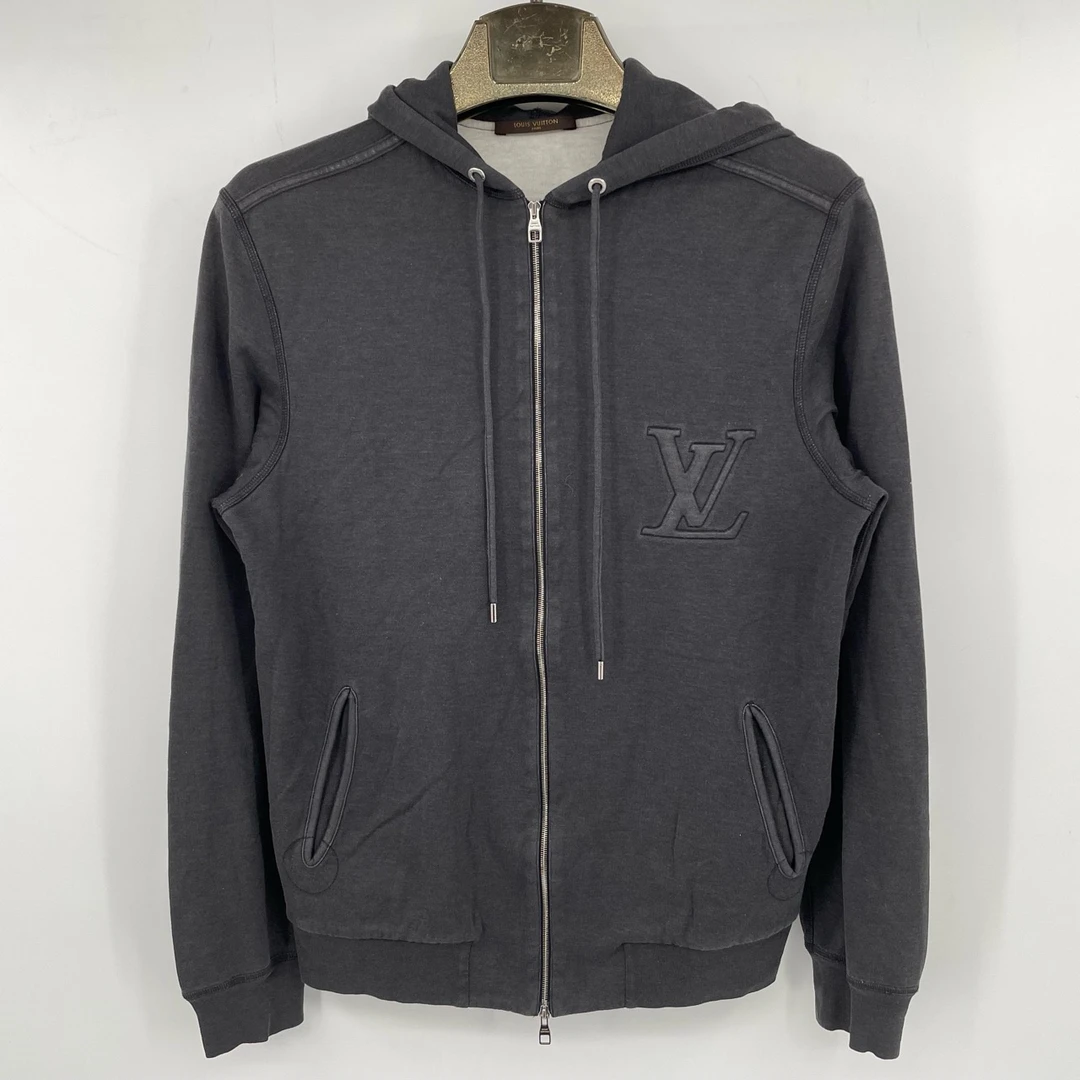 95新 LouisVuitton/路易威登 立体logo拉链帽衫 M P2403240003