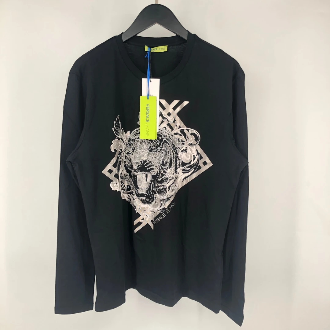 全新未使用 VERSACE/范思哲 虎头字母长袖 叶子-1045