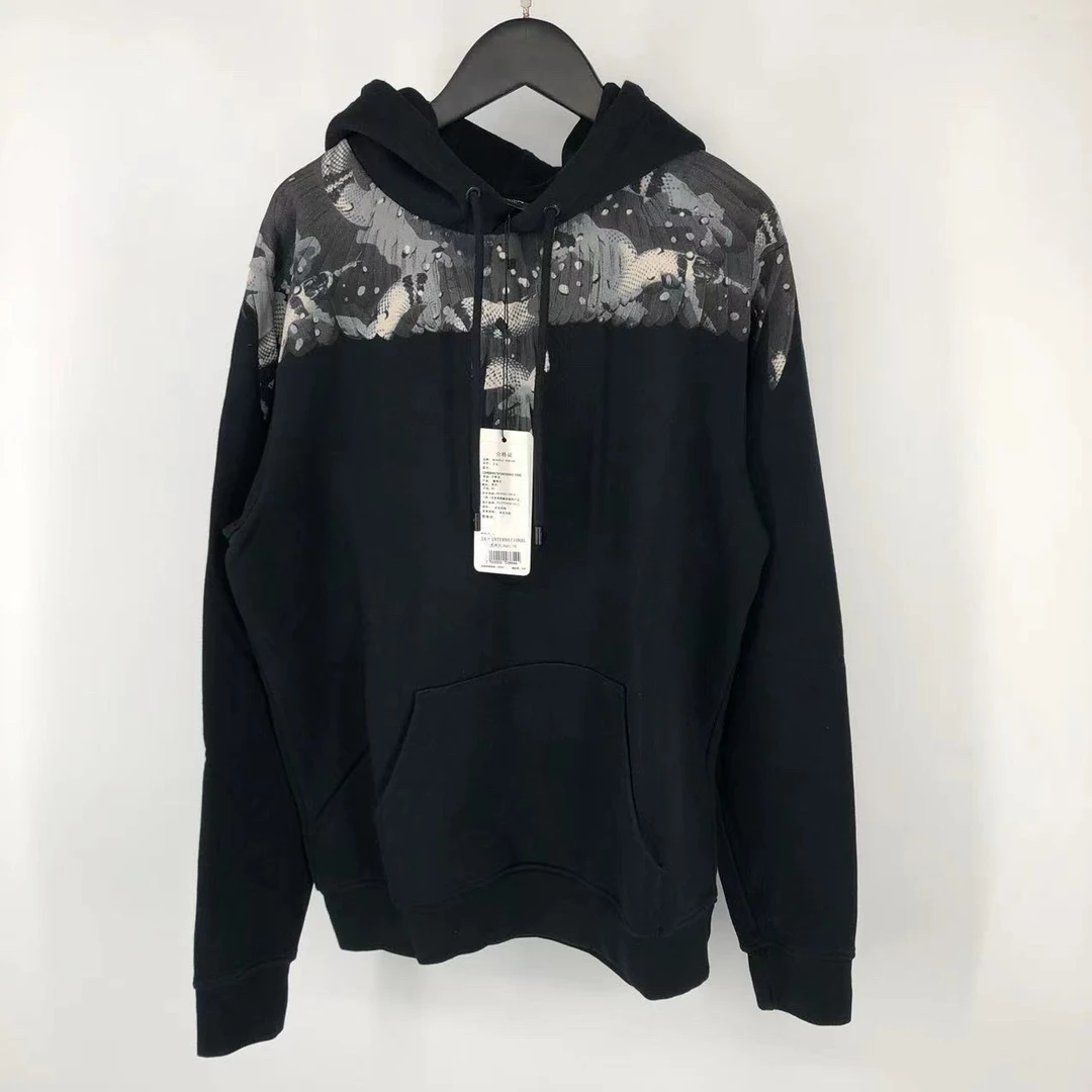 全新未使用 MARCELOBURLON 黑白蟒蛇帽衫 叶子1063
