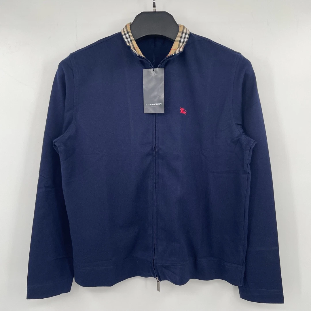99新 BURBERRY/博柏利 Burberry 4领口格纹战马刺绣夹克 飞豆