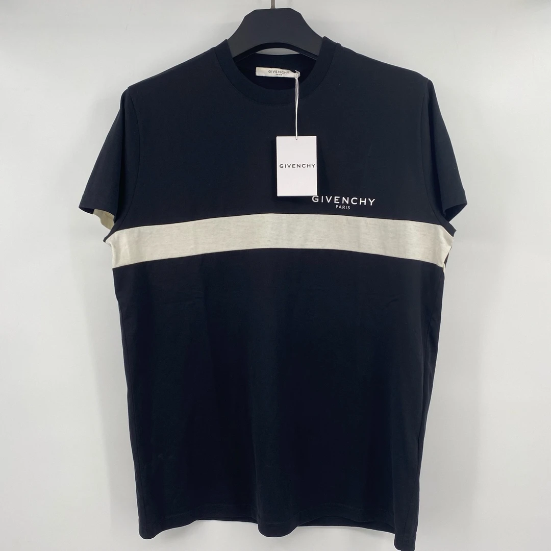 全新未使用 Givenchy/纪梵希 黑白拼接字母短袖 XXS  皮蛋