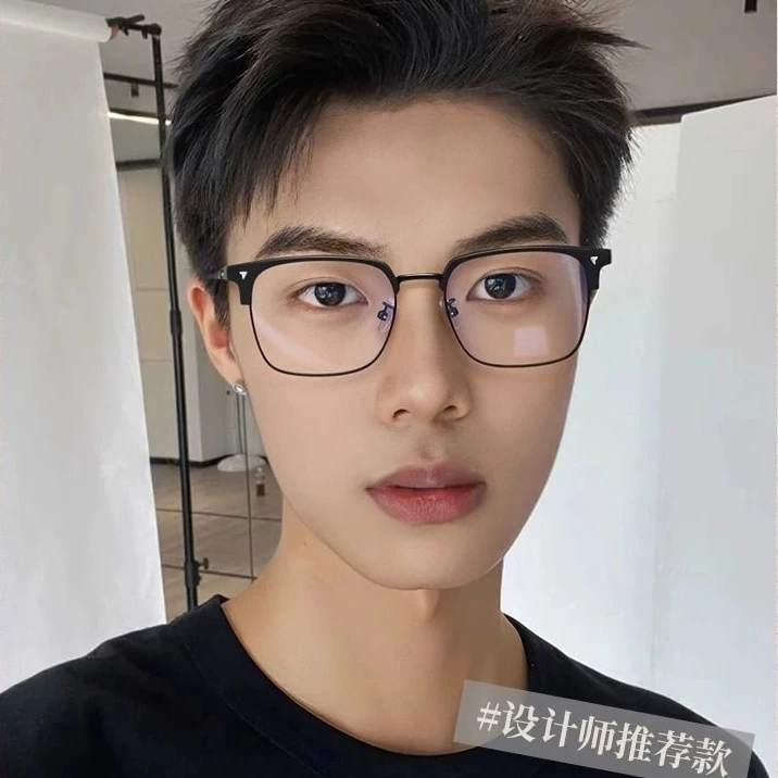 回头率超高！超好看的复古半框可配度数近视眼镜防蓝光学生近视镜