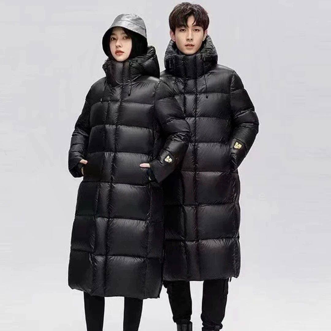 2024新款短长款鹅绒服90鹅绒黑色潮流男女同款时尚保暖情侣冬季