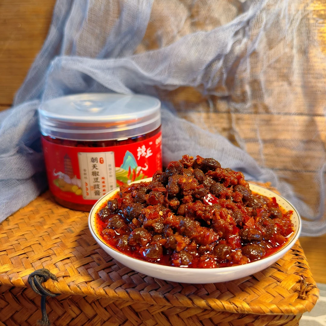 朝天椒豆豉酱湖南香辣豆豉开味下饭菜拌饭下面炒菜即食