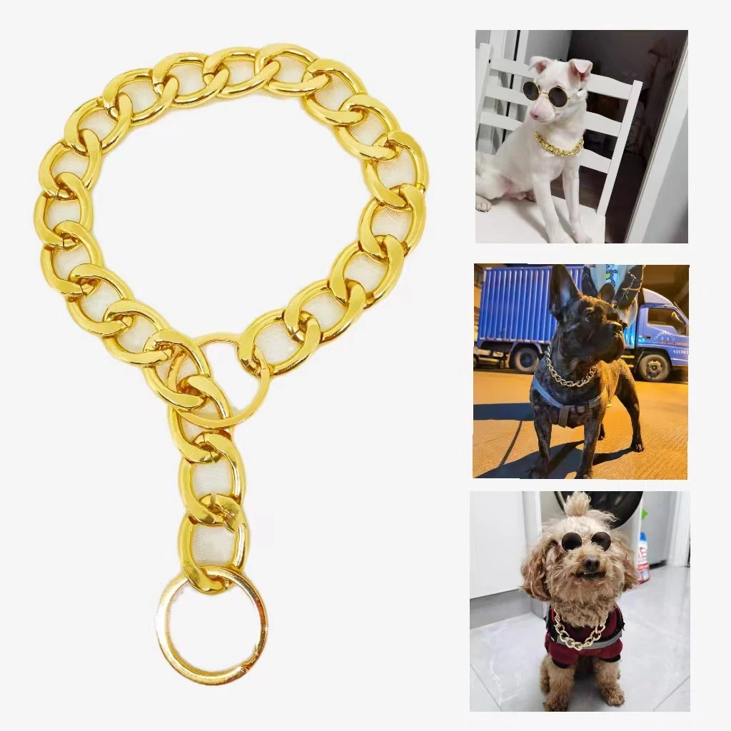 狗狗亚克力大金链夏季宠物时尚配饰斗牛犬项圈中小型犬宠物项链