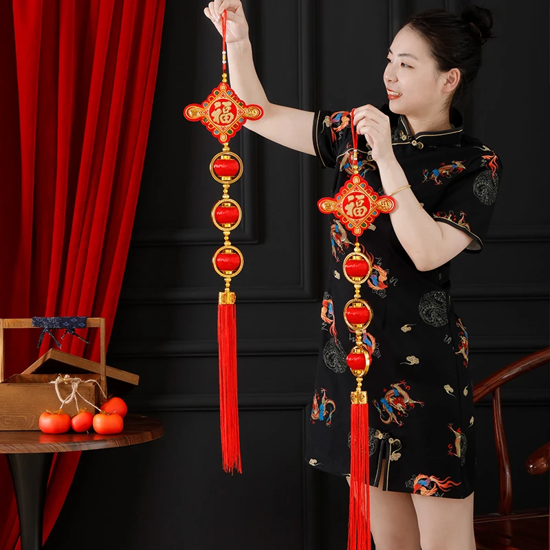 新年光丝球挂串富贵吉祥福袋春节装饰挂件