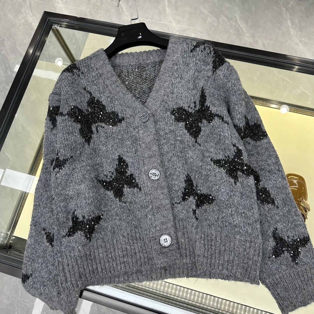 S82-[LONG-NA轻奢严选] 洋气V领针织开衫