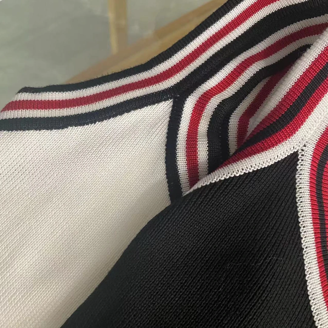 5号24号新款撞色条纹字母刺绣针织吊带背心95717