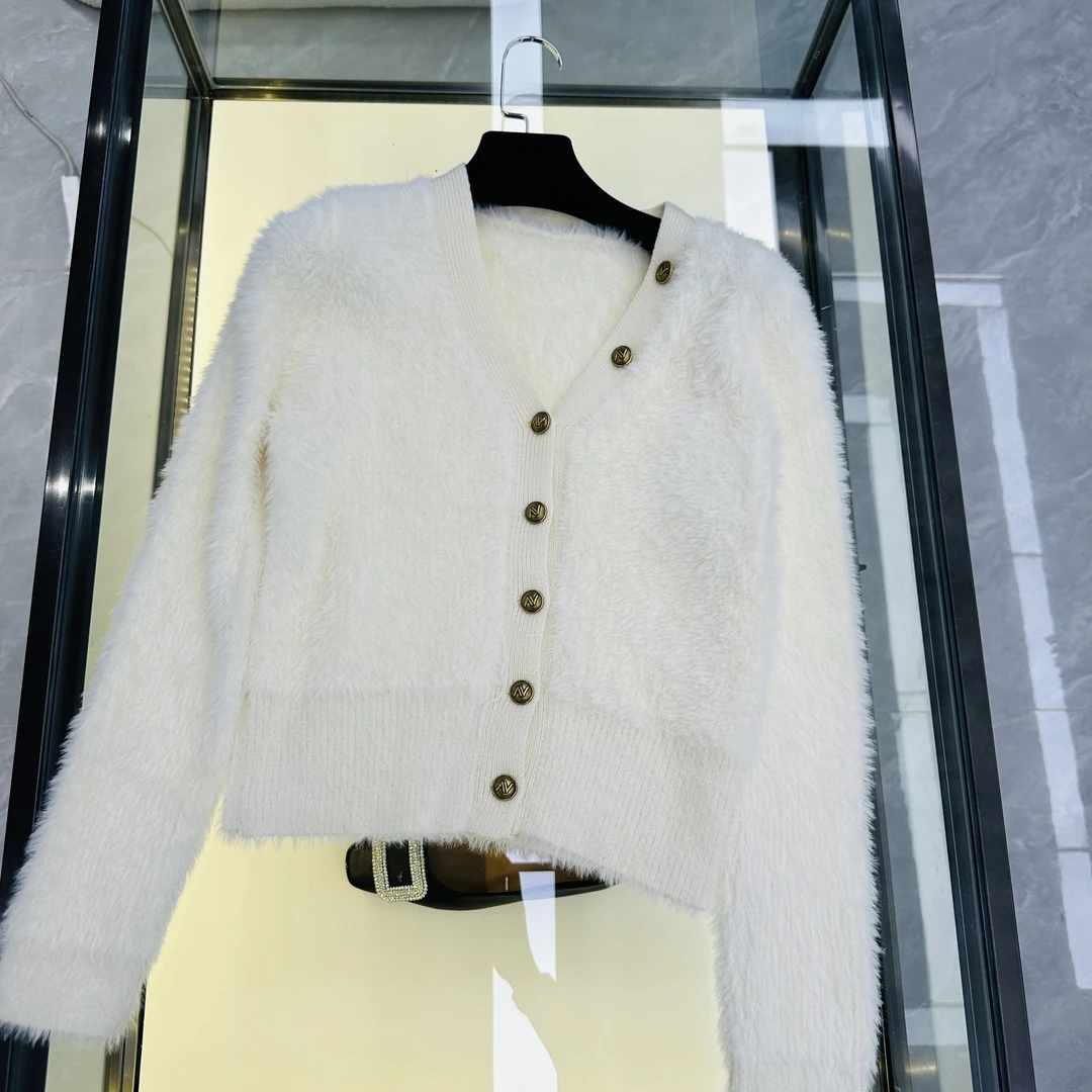 S28-[LONG-NA轻奢严选] V领软糯针织开衫上衣