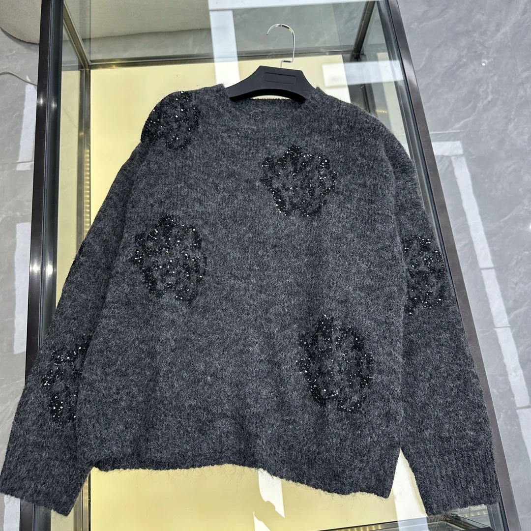 S92-[LONG-NA轻奢严选] 高级感洋气圆领套头针织上衣