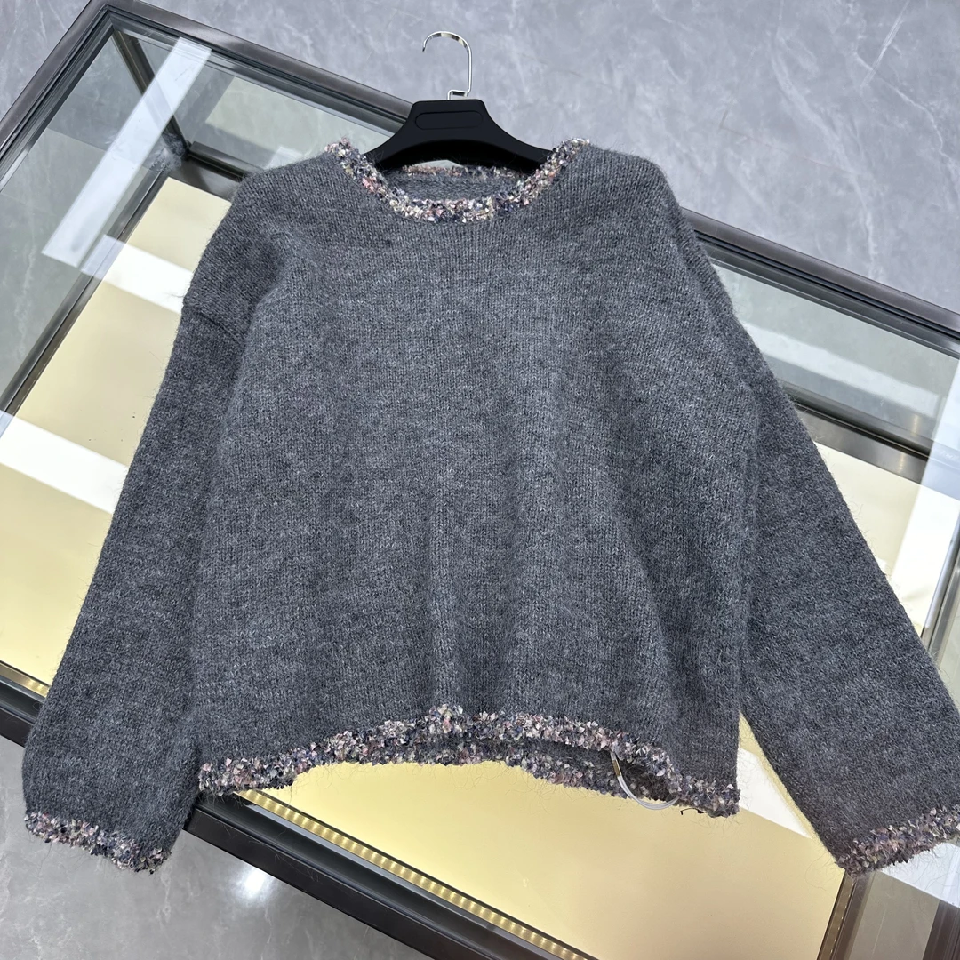 S199-[LONG-NA轻奢严选] 圆领慵懒风软糯套头毛衣