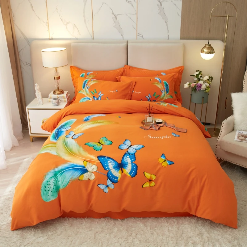 全棉纯棉床上四件套纯棉家纺直播间亲肤床上用品100全棉床单被套